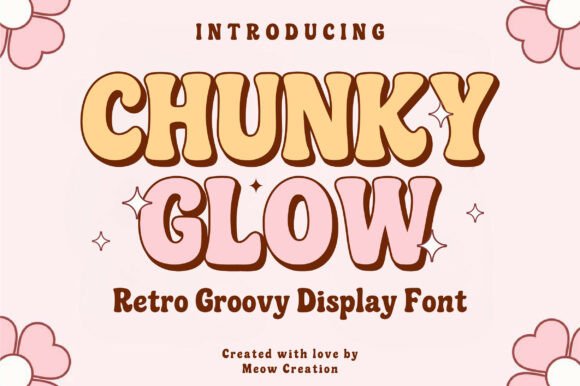 Chunky Glow: Your Retro Groovy Display Font