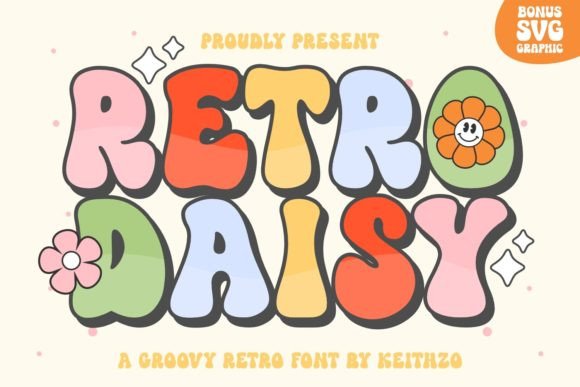 Discover the Joyful Retro Daisy Display Font