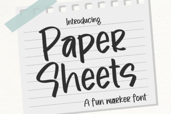 Paper Sheets: A Stylish Display Font for Modern Designs
