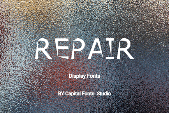 Repair: A Clean, Modern Display Font for Creative Projects