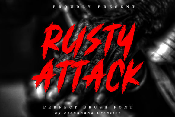 Rusty Attack: A Quirky Display Font for Modern Designs