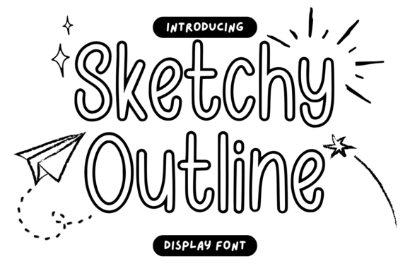 Sketchy Outline: A Unique Display Font for Creative Projects