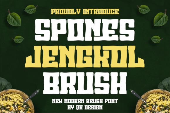 Spones Jengkol Brush: A Bold Display Font for Creative Projects