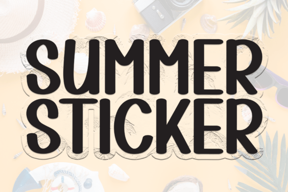 Summer Sticker: A Whimsical Handwritten Font for Elegant Designs