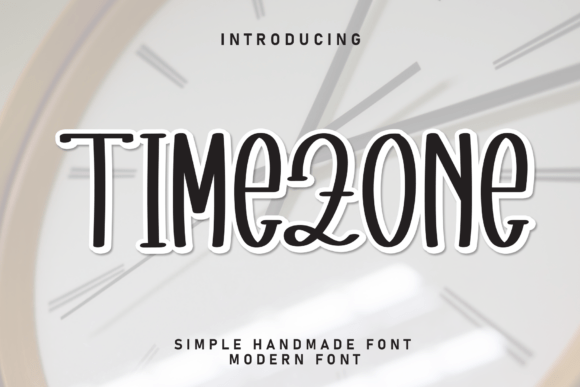 Timezone: A Sweet Handwritten Display Font for Whimsical Designs