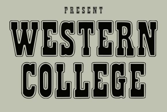 Western College: A Bold Vintage Display Typeface